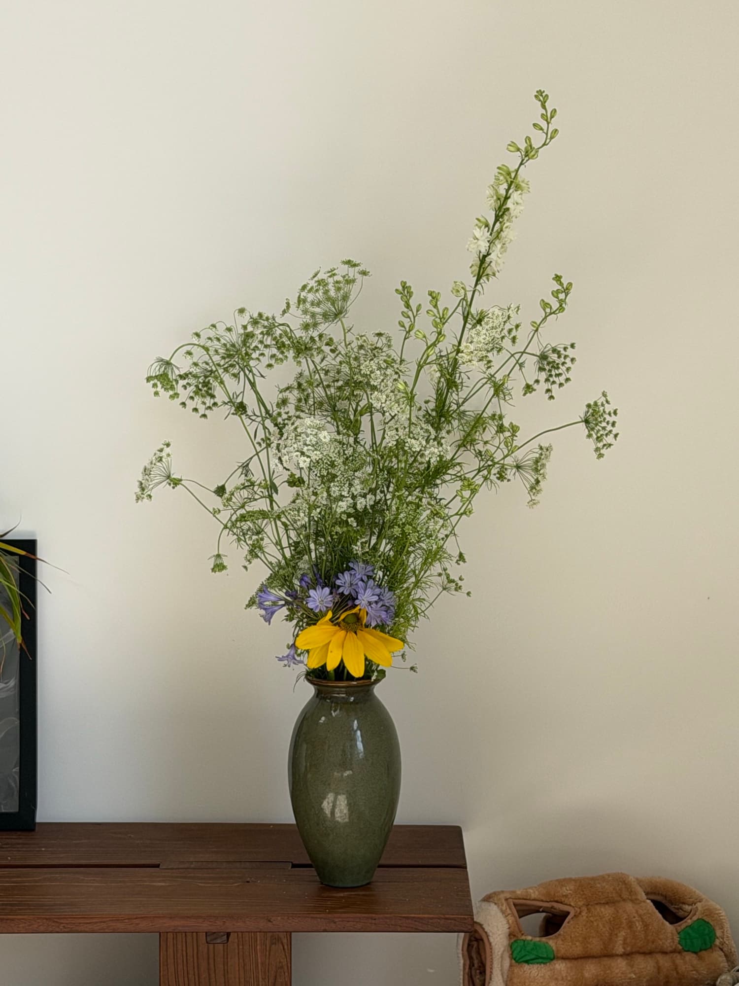 Bouquet photograph with a provisional identification of Queen Anne’s lace